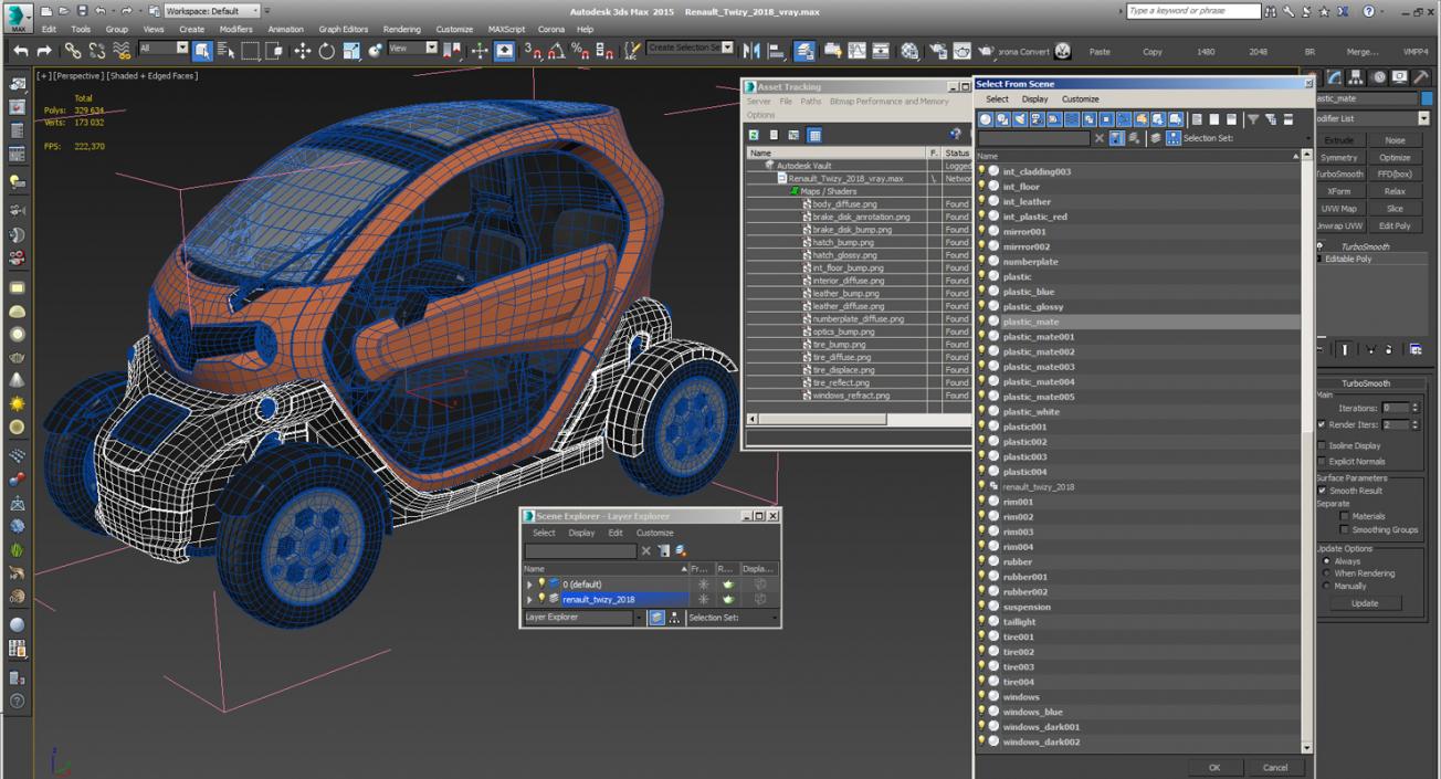 3D Renault Twizy 2018 model