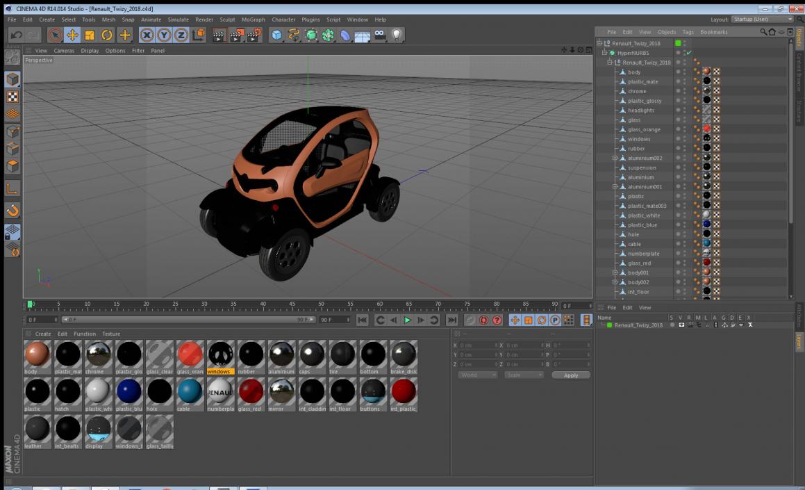 3D Renault Twizy 2018 model