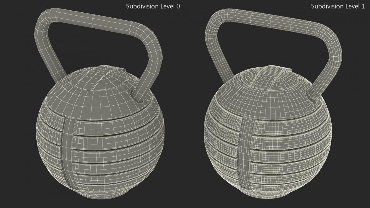 3D model Adjustable Kettlebell Red