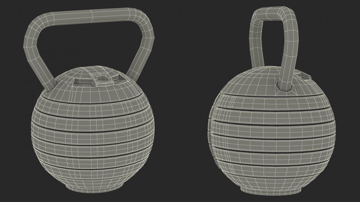 3D model Adjustable Kettlebell Red