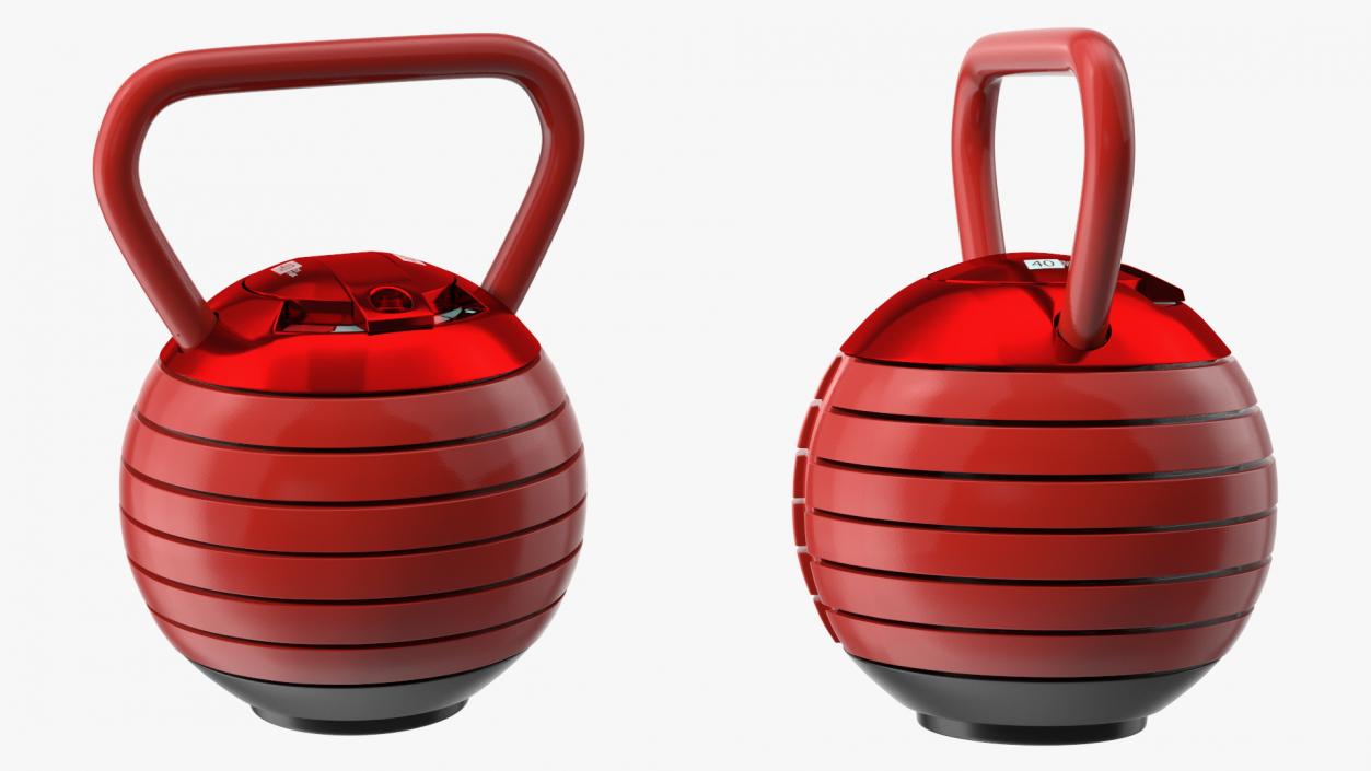 3D model Adjustable Kettlebell Red