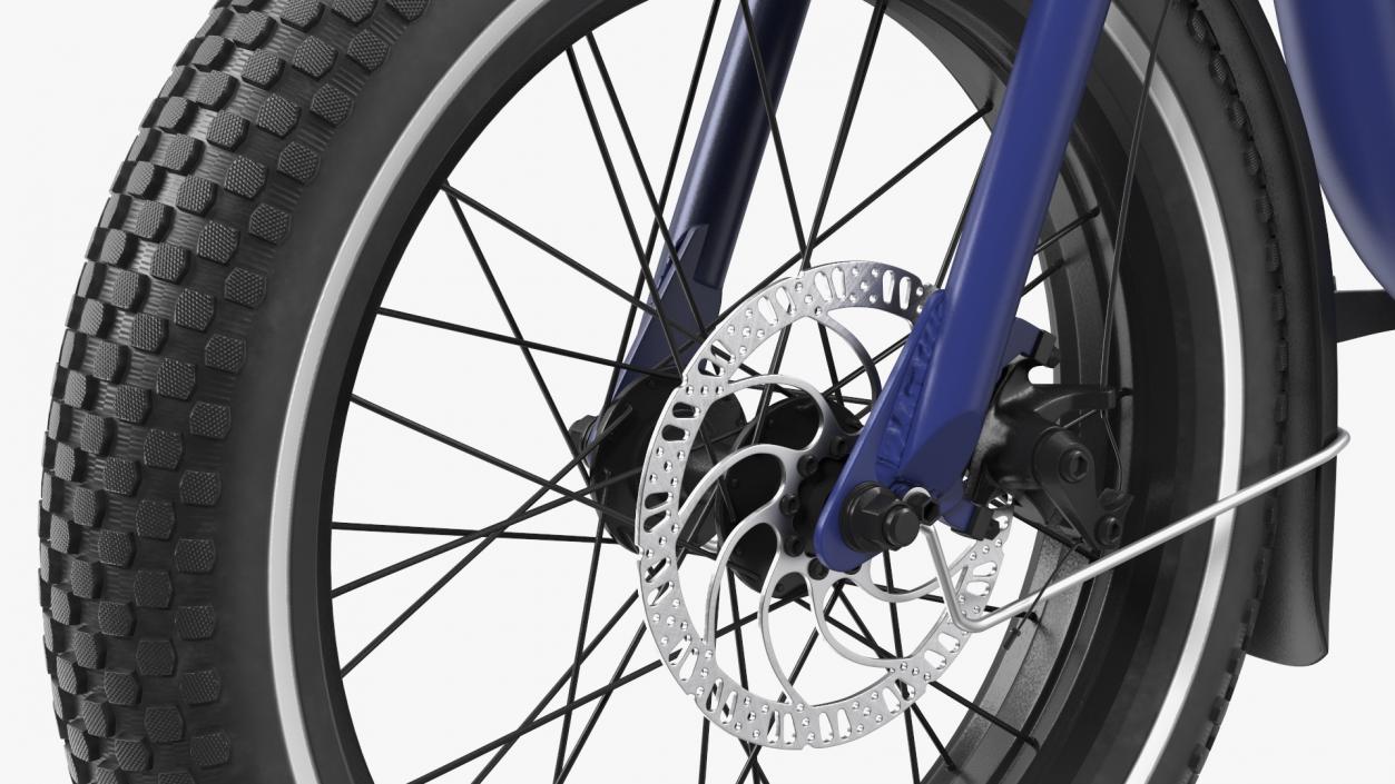 3D Two-Wheel E-Bike Blue