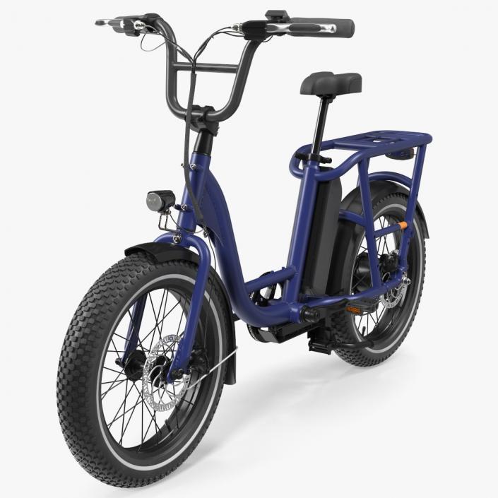 3D Two-Wheel E-Bike Blue