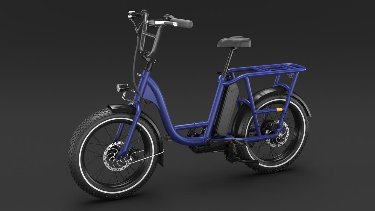 3D Two-Wheel E-Bike Blue