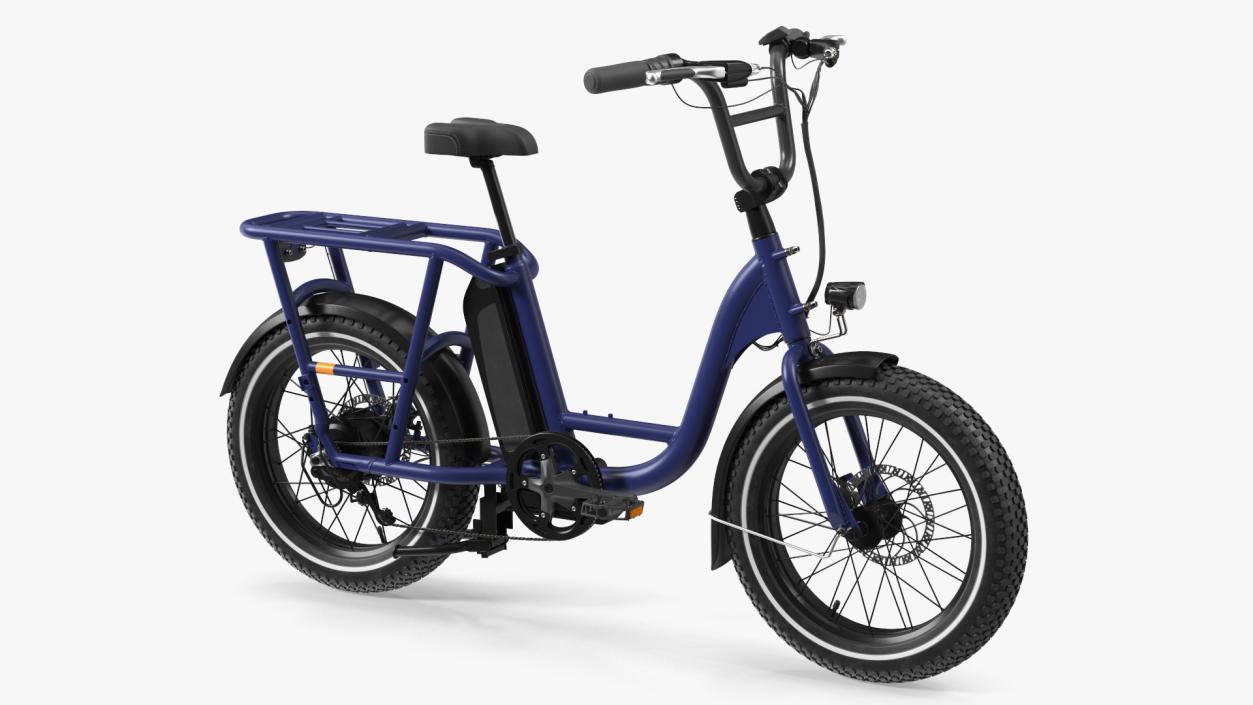 3D Two-Wheel E-Bike Blue