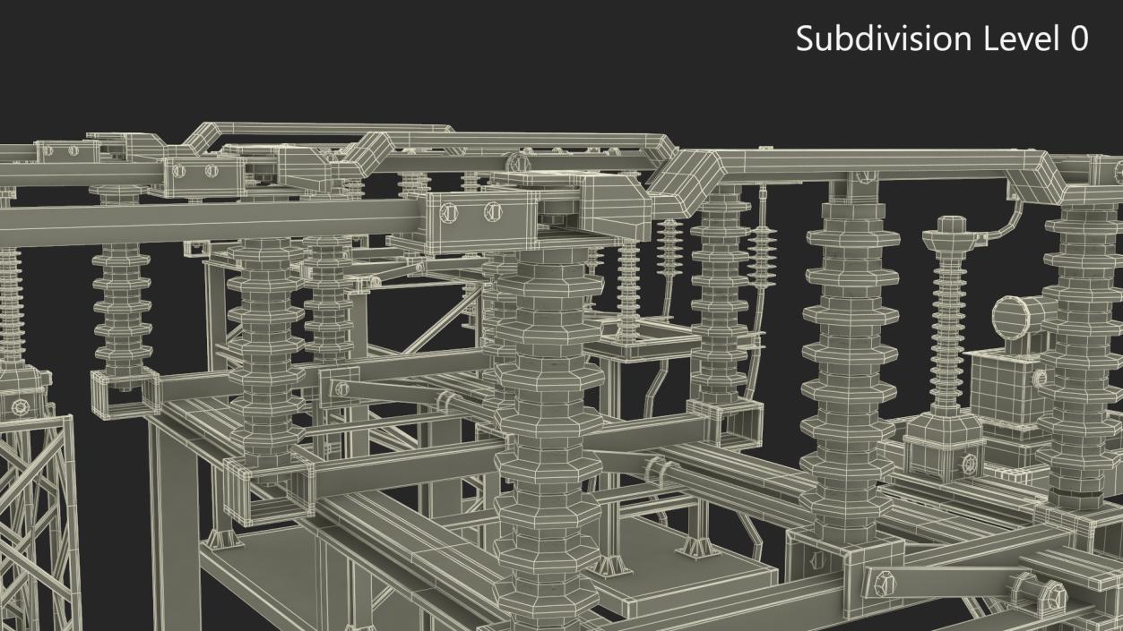 3D Electrical Grid Station model