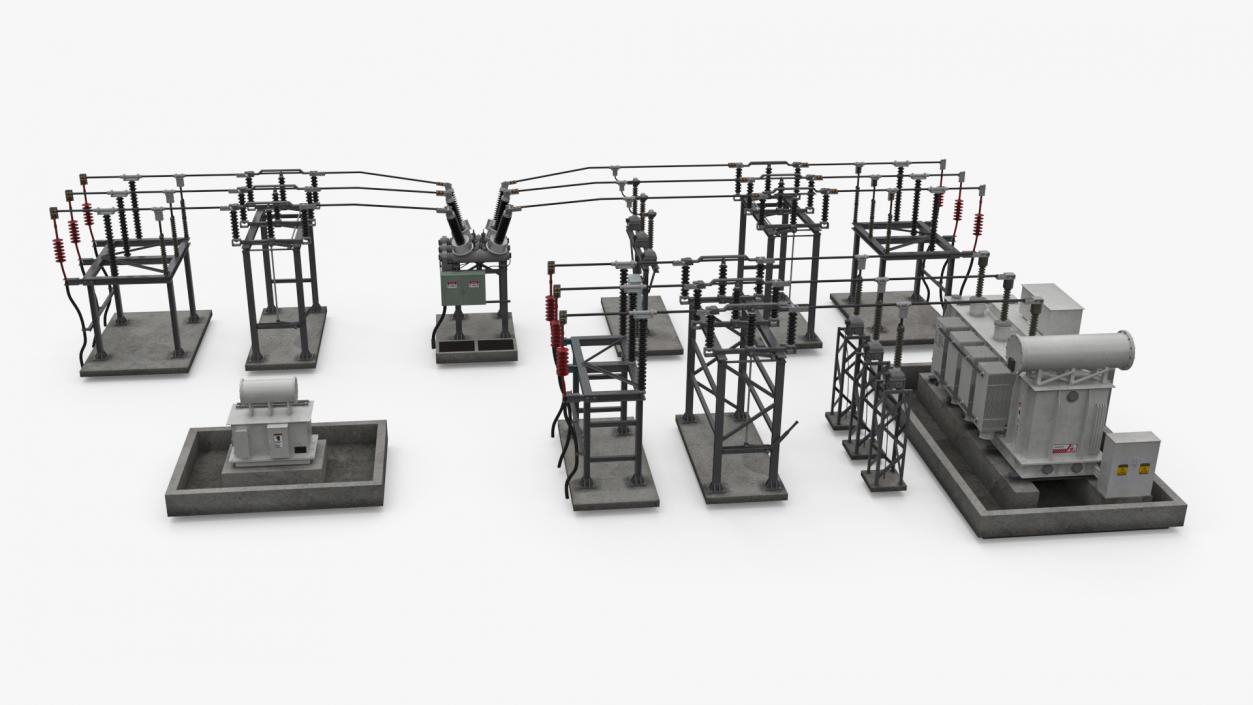 3D Electrical Grid Station model