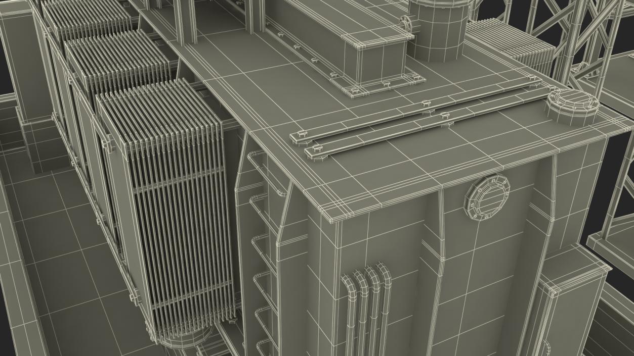 3D Electrical Grid Station model