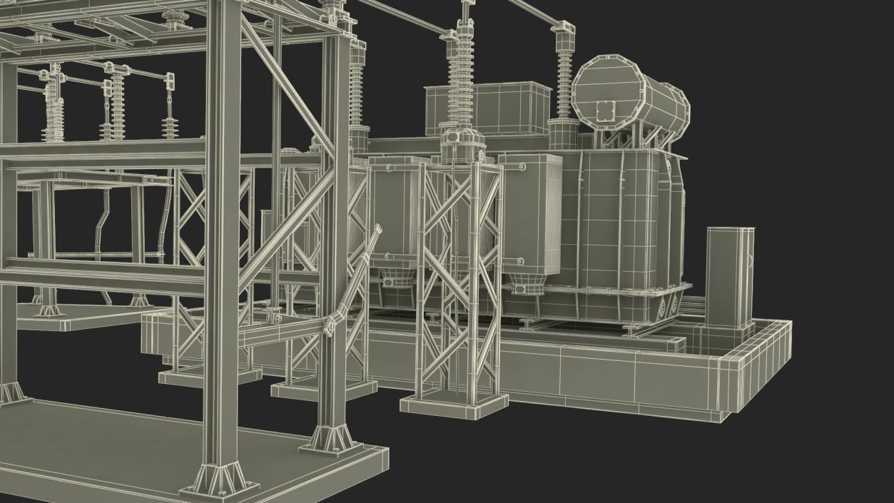 3D Electrical Grid Station model