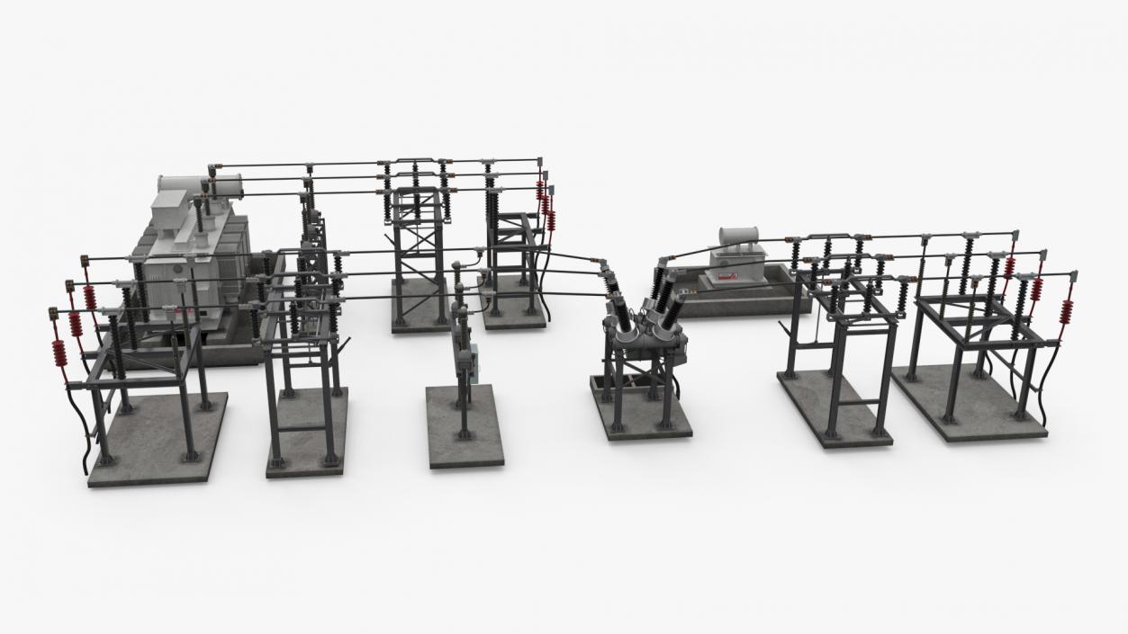 3D Electrical Grid Station model