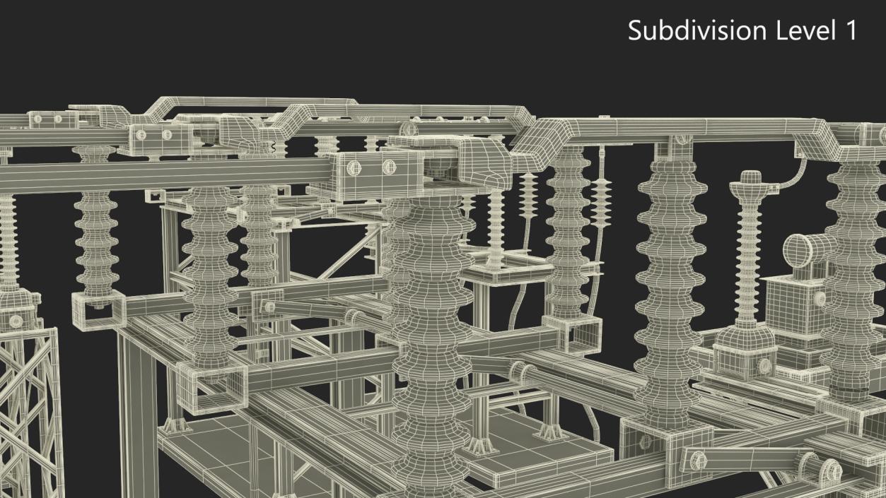 3D Electrical Grid Station model