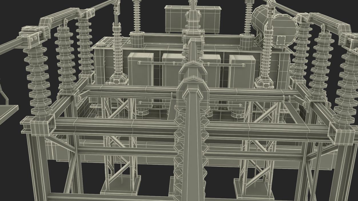 3D Electrical Grid Station model