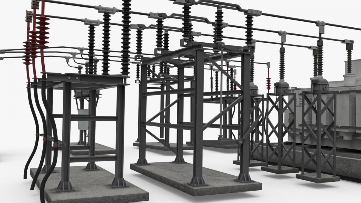 3D Electrical Grid Station model