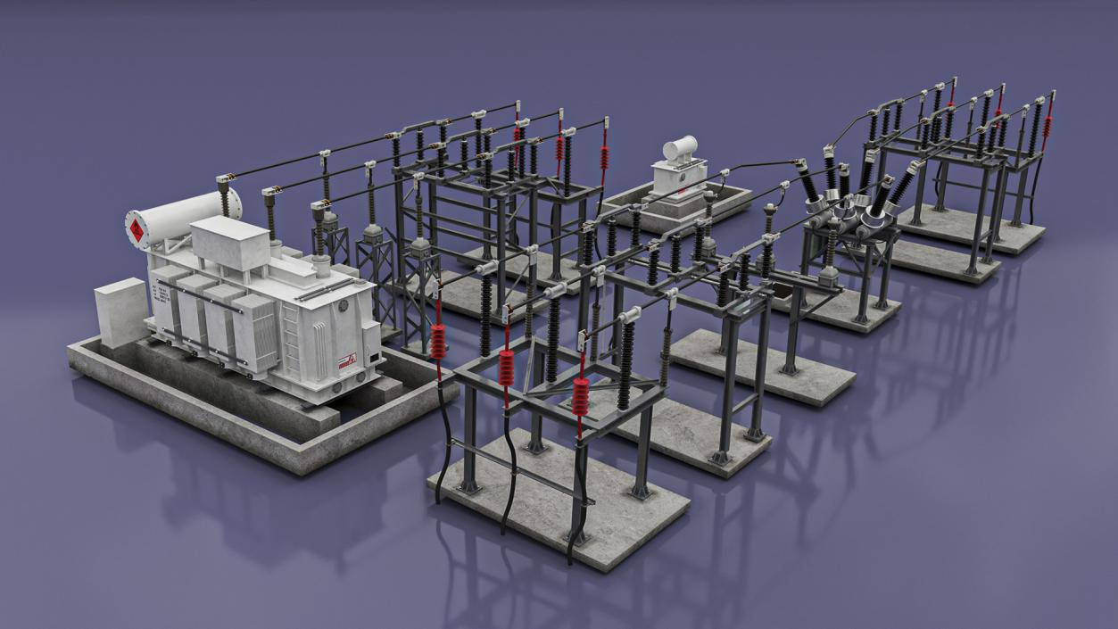 3D Electrical Grid Station model