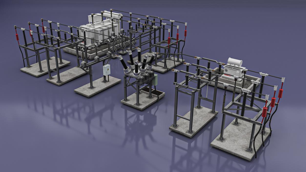 3D Electrical Grid Station model