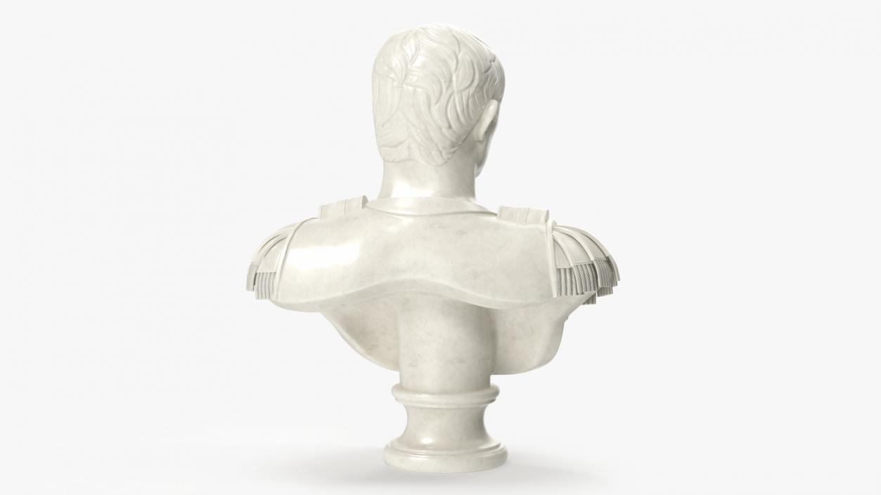 Roman Leader Bust Marble Sculpture 3D model