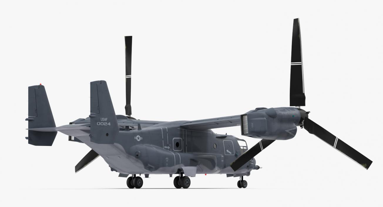 V-22 Osprey Transport Aircraft Rigged 3D