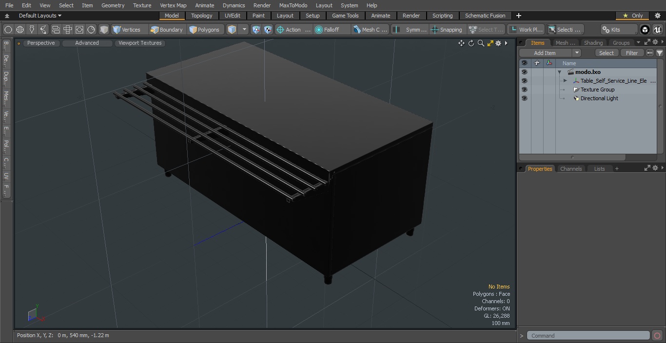 3D Table Self Service Line Element