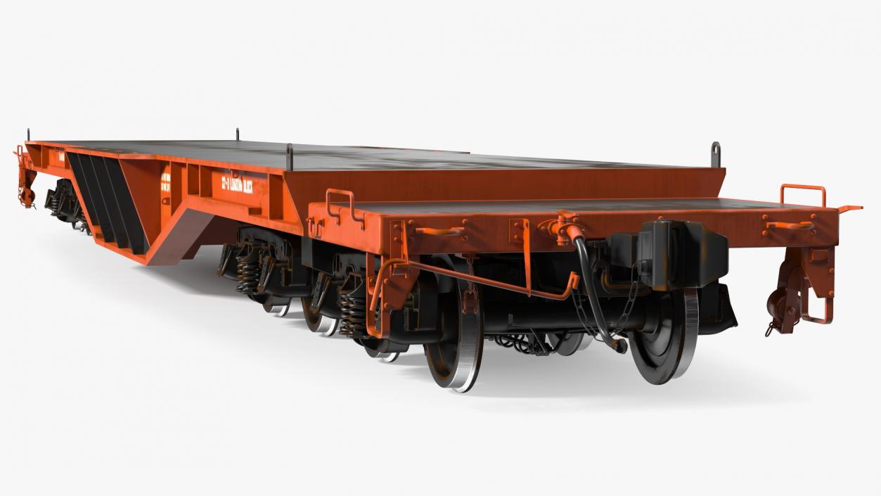 3D Heavy Duty Flatcar model