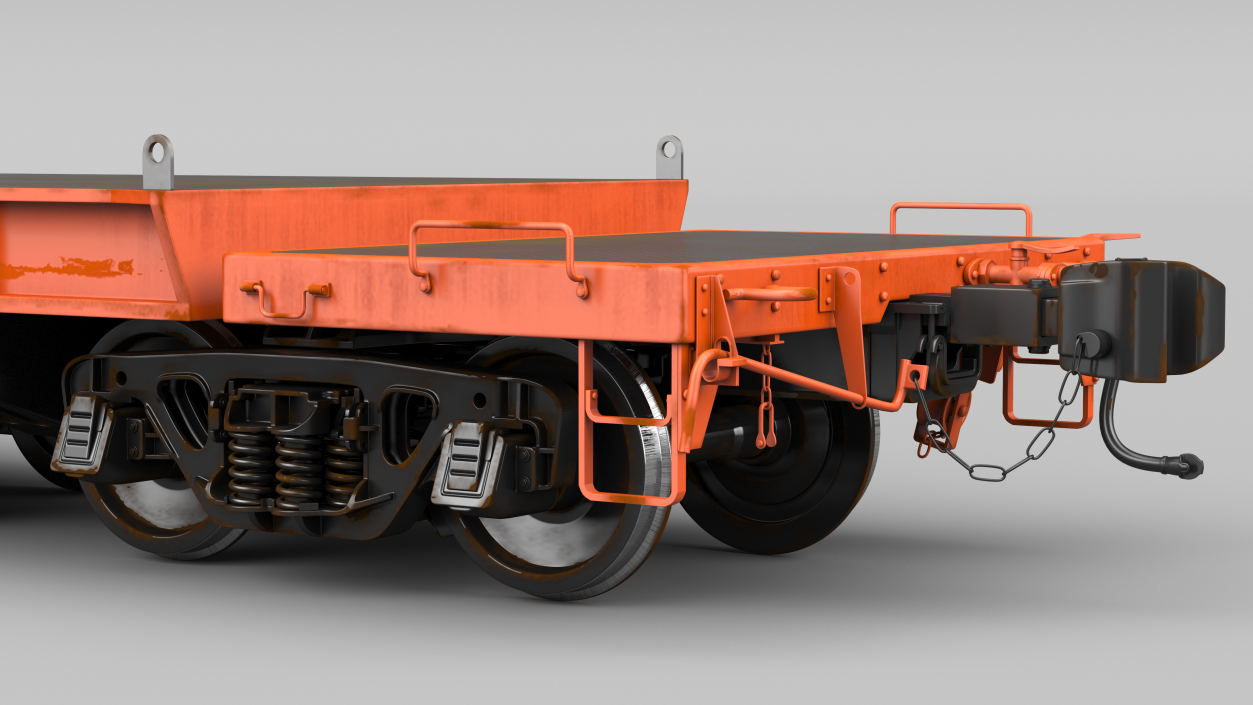 3D Heavy Duty Flatcar model