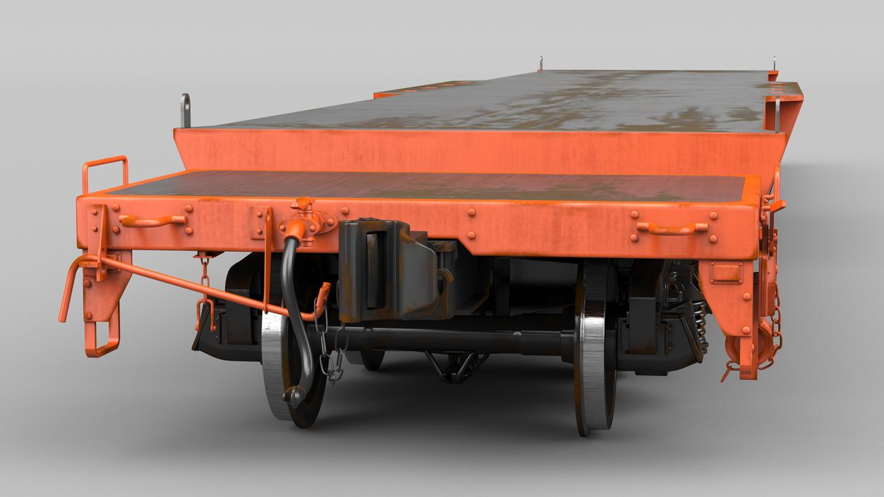 3D Heavy Duty Flatcar model