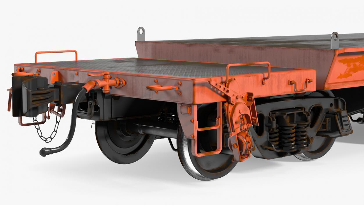 3D Heavy Duty Flatcar model