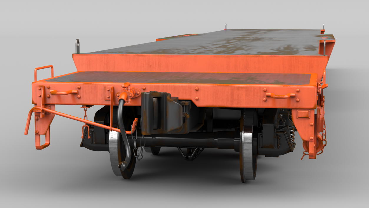 3D Heavy Duty Flatcar model