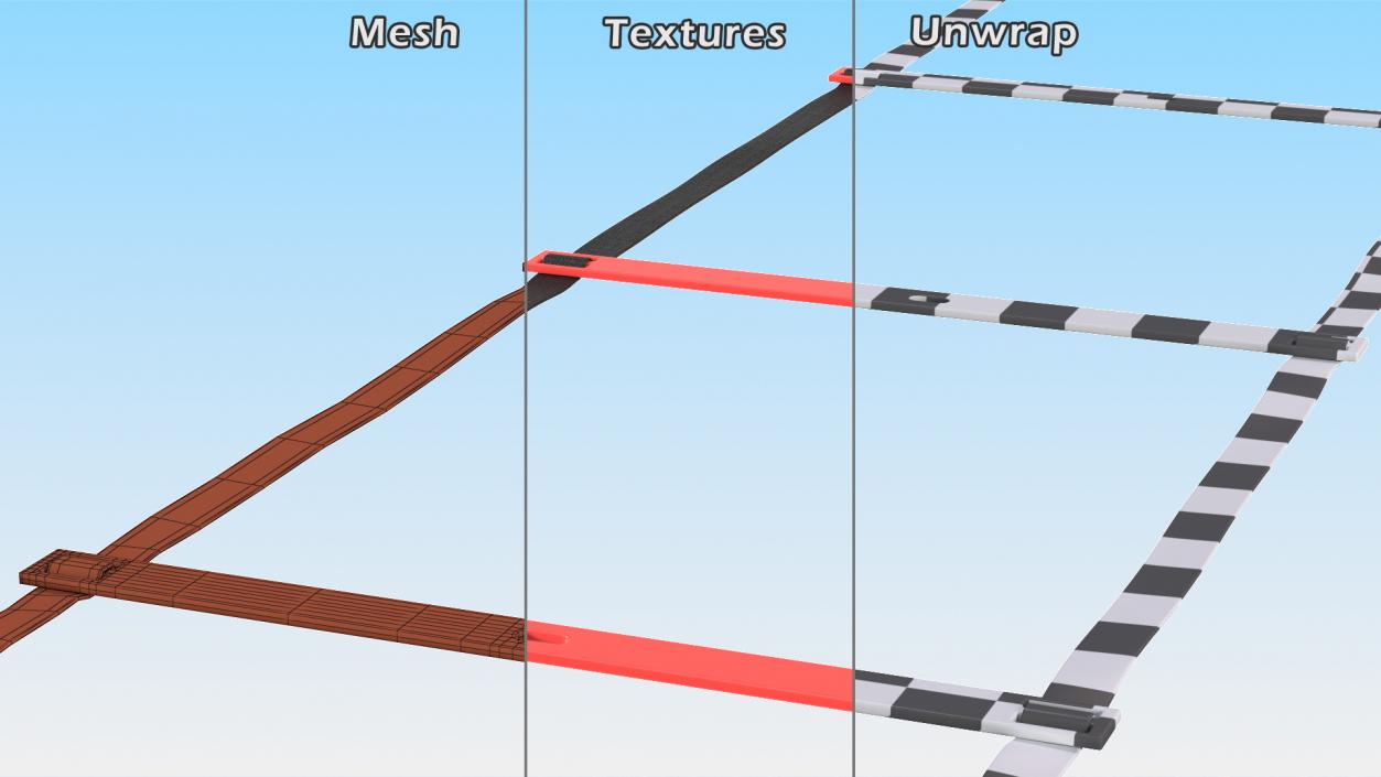 3D Agility Ladder Red model