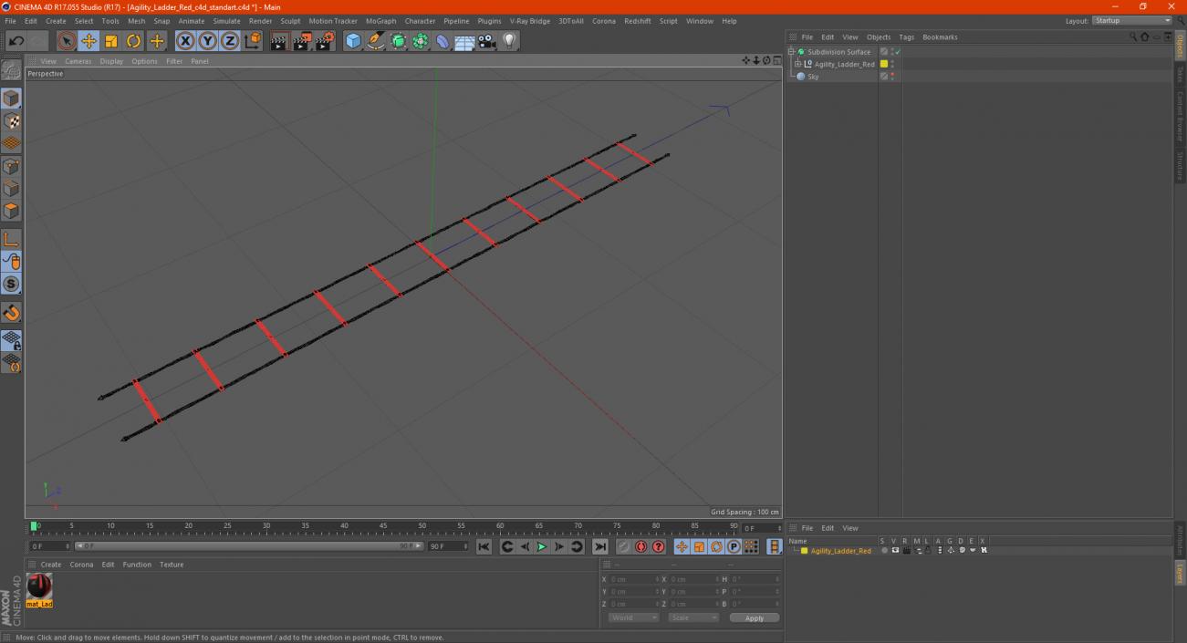 3D Agility Ladder Red model