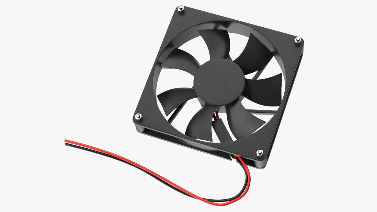 3D model DC 12V 90mm Case Fan