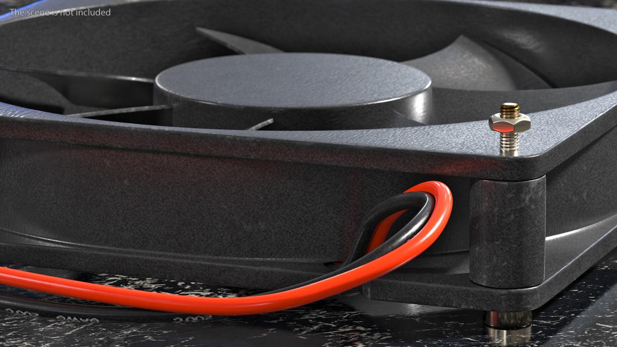 3D model DC 12V 90mm Case Fan