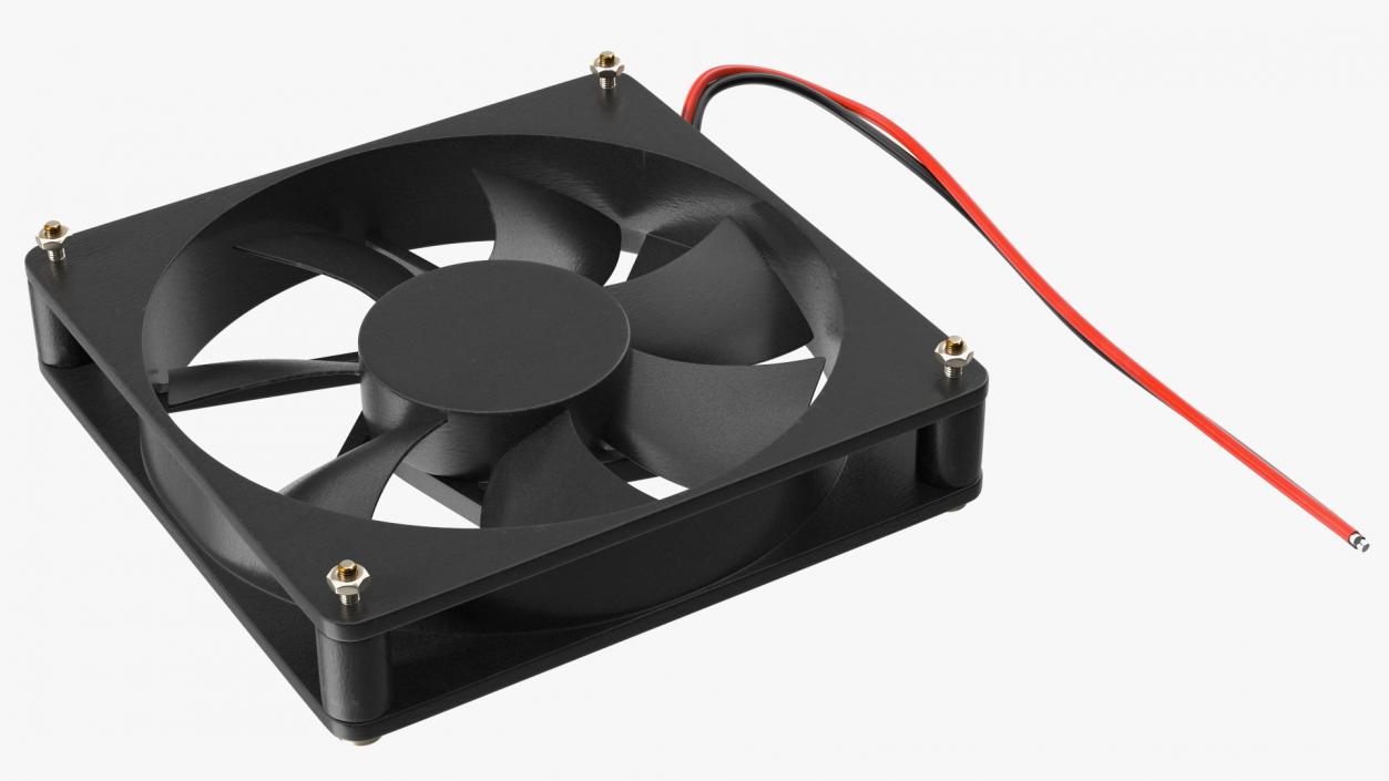 3D model DC 12V 90mm Case Fan