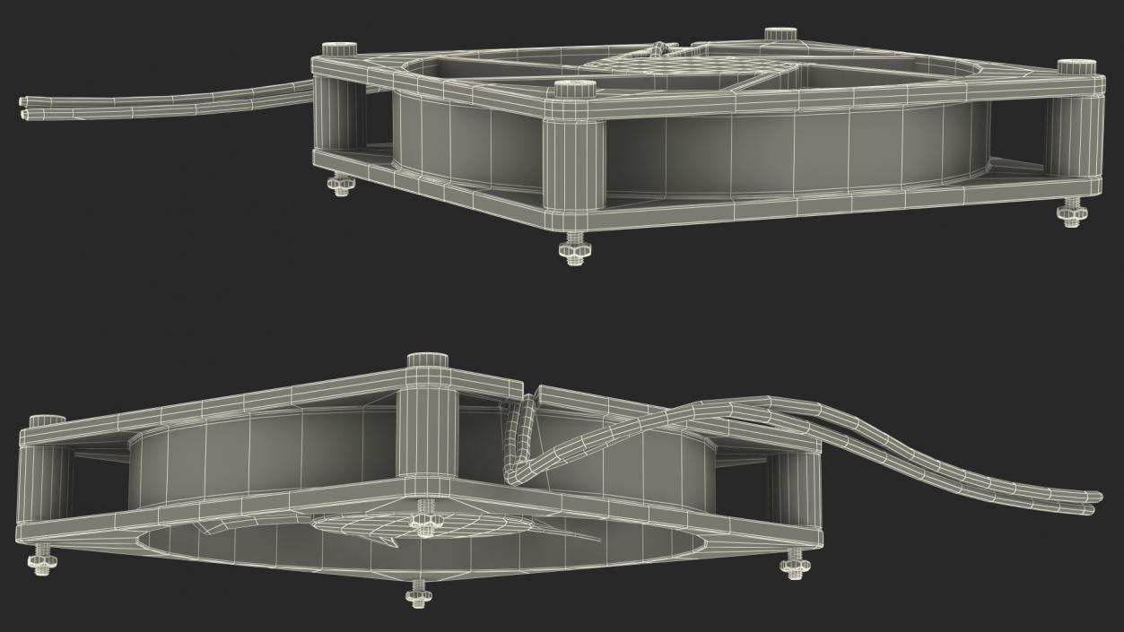 3D model DC 12V 90mm Case Fan