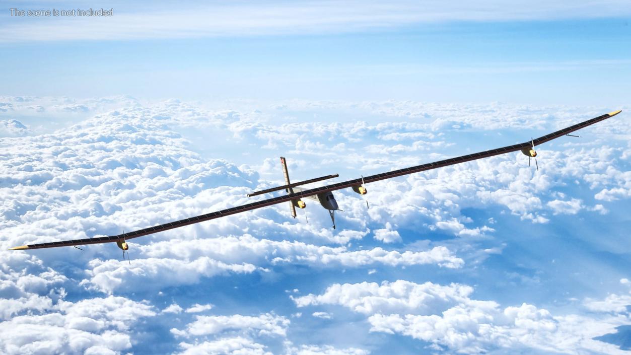 3D Airplane Solar Impulse HB-SIA Rigged