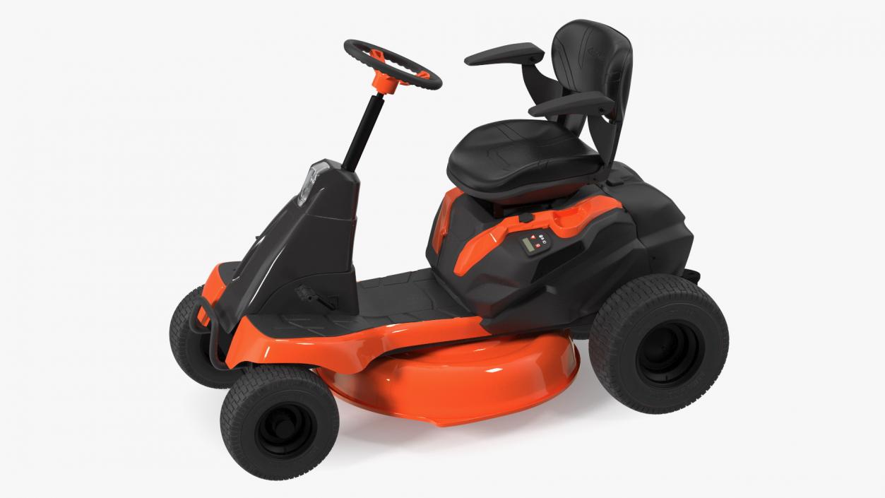 Electric Mobility Lawn-Mower Orange Rigged 3D