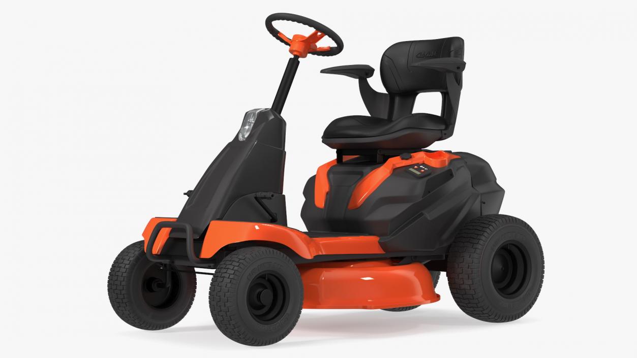 Electric Mobility Lawn-Mower Orange Rigged 3D