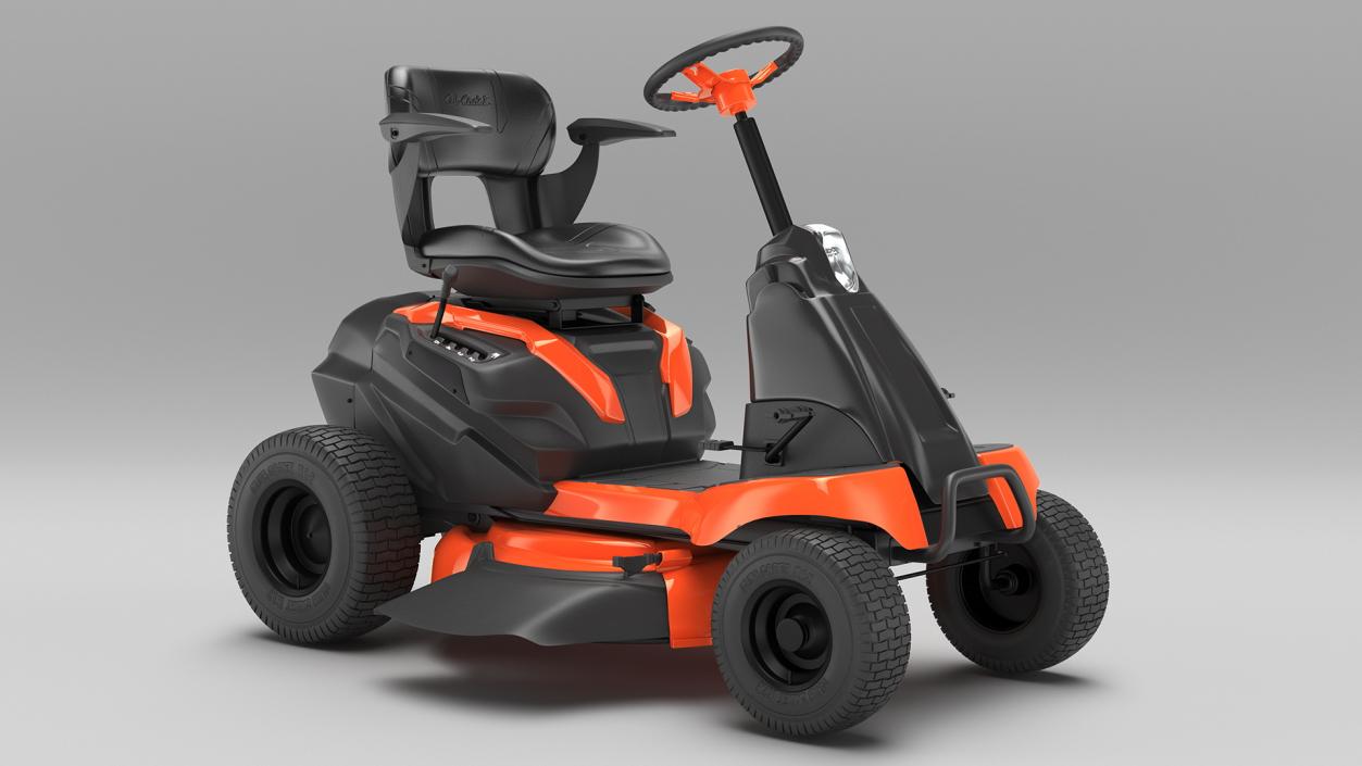 Electric Mobility Lawn-Mower Orange Rigged 3D