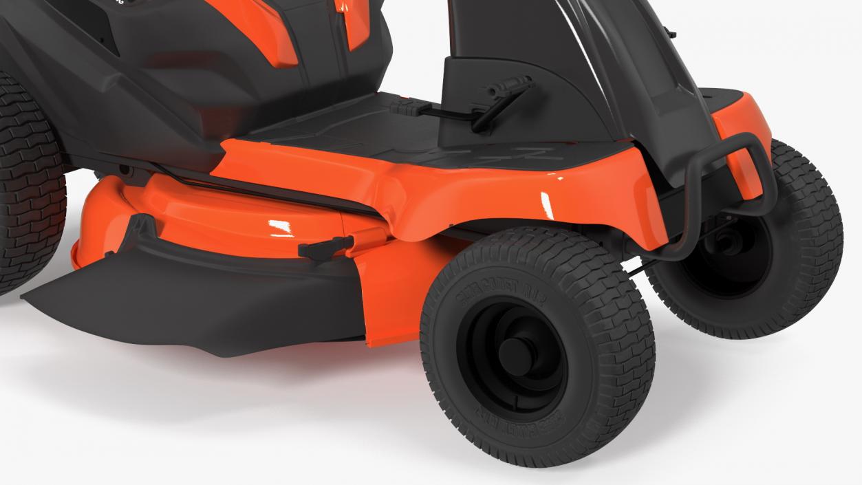 Electric Mobility Lawn-Mower Orange Rigged 3D