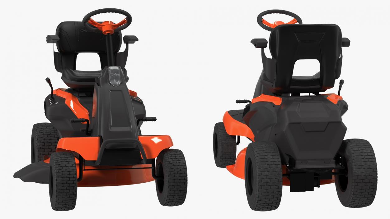 Electric Mobility Lawn-Mower Orange Rigged 3D