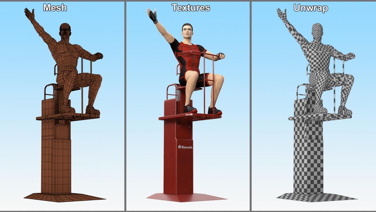 3D Volleyball Referee on the SENOH Umpire Tower 2