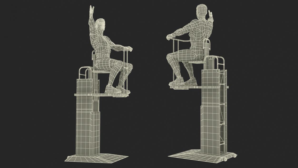 3D Volleyball Referee on the SENOH Umpire Tower 2