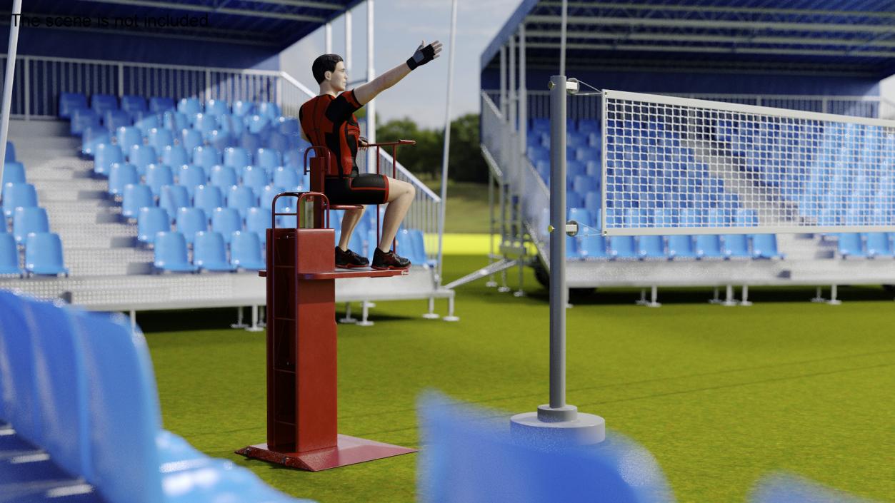 3D Volleyball Referee on the SENOH Umpire Tower 2