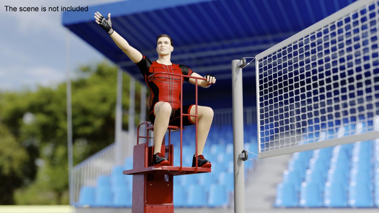 3D Volleyball Referee on the SENOH Umpire Tower 2