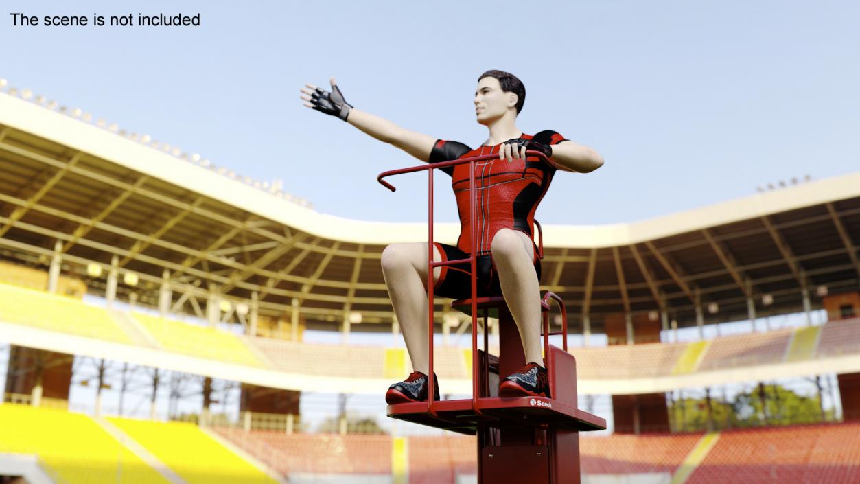 3D Volleyball Referee on the SENOH Umpire Tower 2