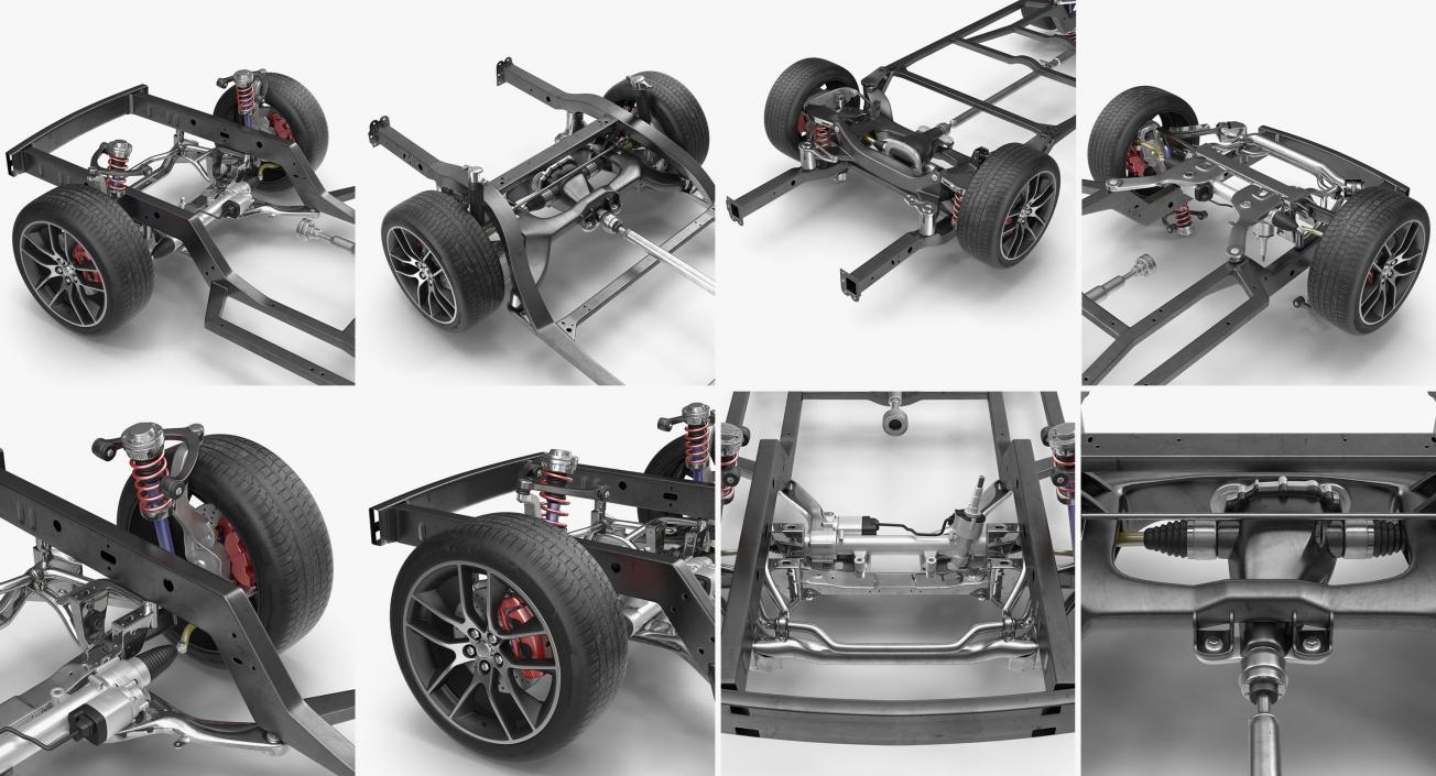 Sedan and SUV Chassis Collection 3D