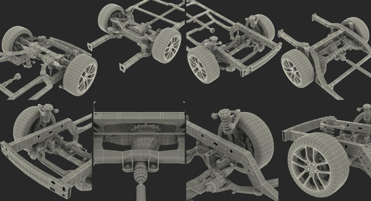 Sedan and SUV Chassis Collection 3D