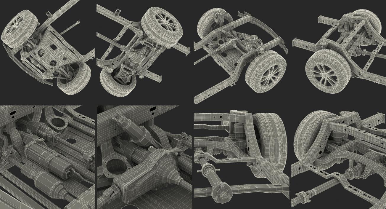 Sedan and SUV Chassis Collection 3D