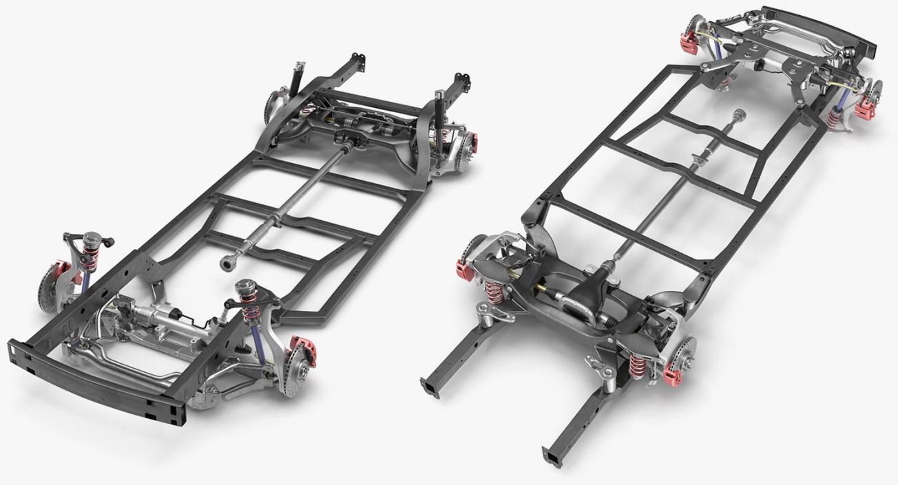 Sedan and SUV Chassis Collection 3D