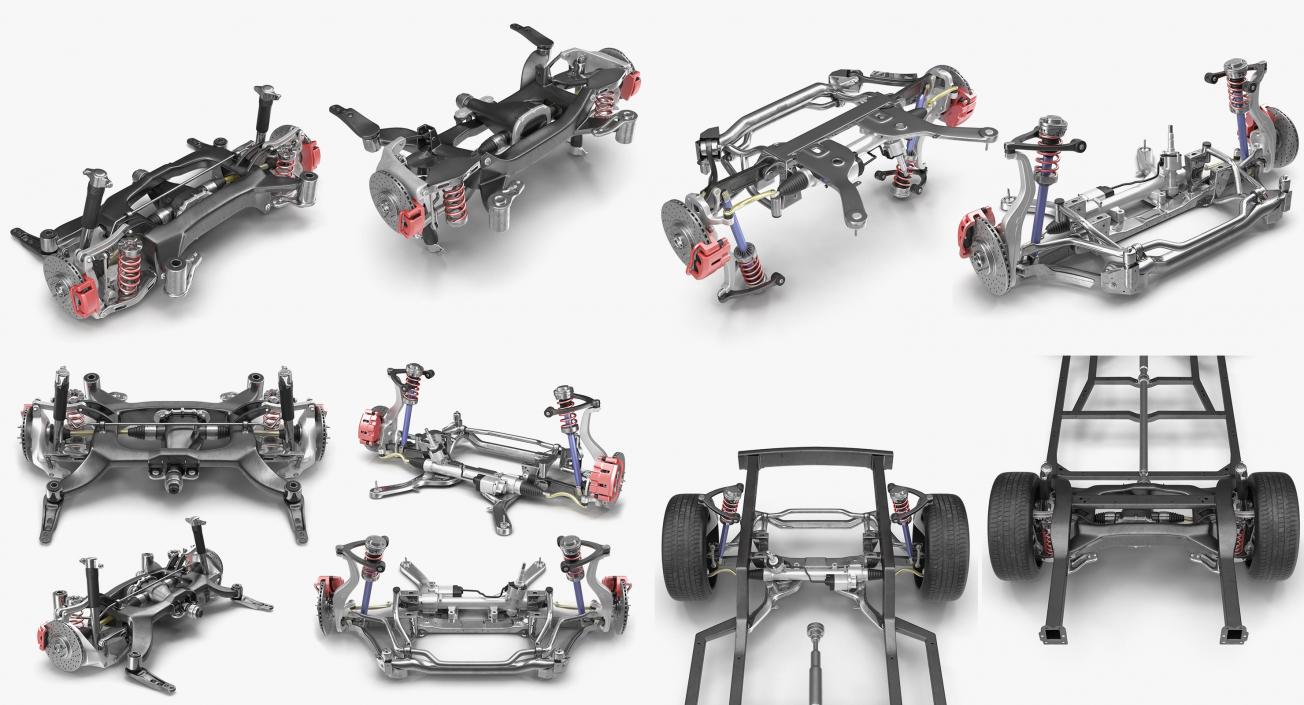 Sedan and SUV Chassis Collection 3D