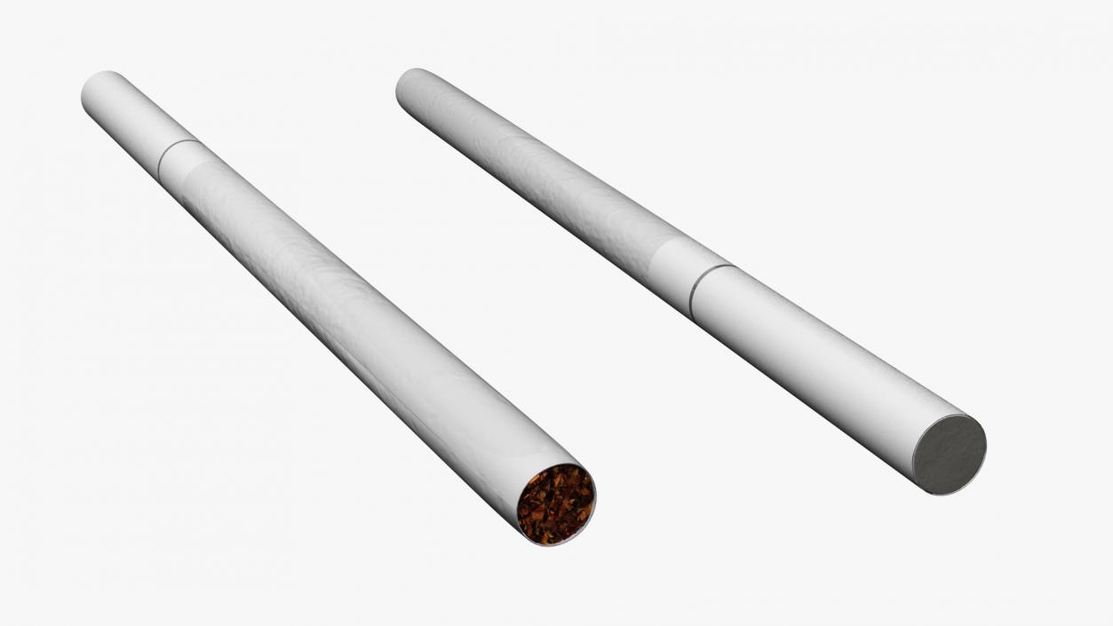 Cigarette Super Slim Silver 2 3D model